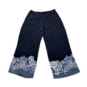 Long Tall Sally Wide Leg Floral Lightweight Pants Size 18 NWT Brand New